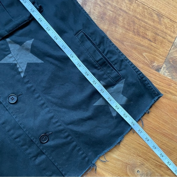 Pistola Camilo Star Print Military Shirt Jacket in Black - Picture 14 of 16